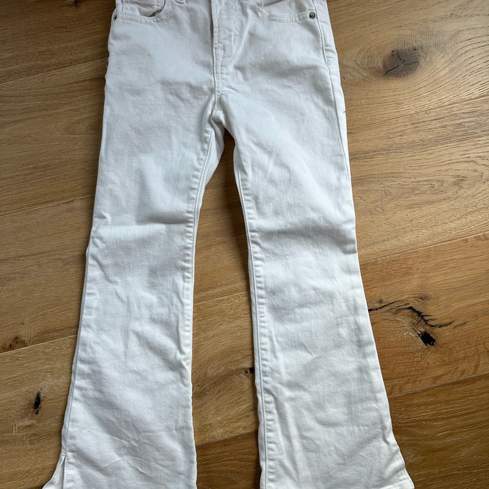 Girls size 7 GAP High Rise Flare Jeans in White